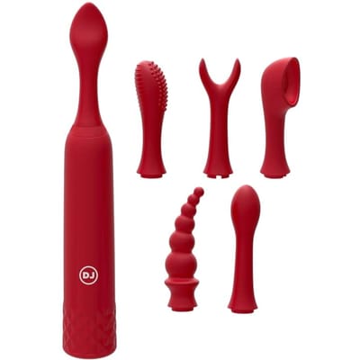 Doc Johnson - iQuiver - Small Vibrator with 6 Interchangeable Attachments