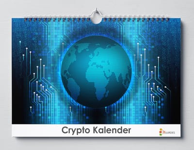 Crypto kalender 35x24 cm | Verjaardagskalender Crypto | Verjaardagskalender Volwassenen