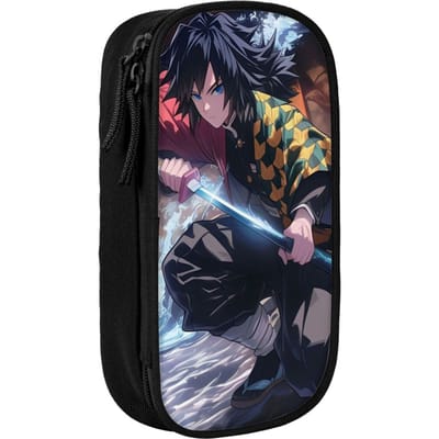 Water Hashira Giyu Tomioka Etuis Anime Demon Slayer Pennenhouder Student Grote Opbergruimte Studenten Schoolcadeau Etuis (as the picture,One Size)