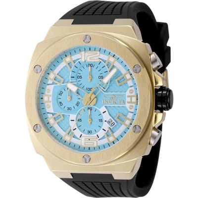 Invicta Racing 48882 Heren Horloge - Quartz Uurwerk - Roestvrij Staal met blauwe Wijzerplaat - 47mm