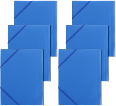 Set van 25 blauwe A4-postfolders met elastische band, duurzame documentmap voor school en kantoor, ideaal voor archivering en organisatie