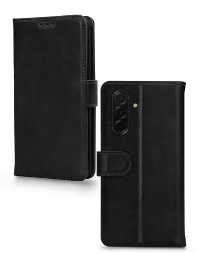 Mobilize Telefoonhoesje geschikt voor Samsung Galaxy A57 Hoesje | Mobilize Premium Gelly Wallet Bookcase Portemonnee | Pasjeshouder voor 3 Pasjes | Telefoonhoesje voor Pinpas / OV Kaart / Rijbewijs - Zwart