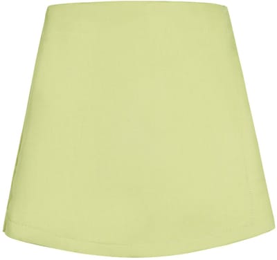 Gestructureerde Polyester Vrouwen Asymmetrische Shorts - Groen - Maat S