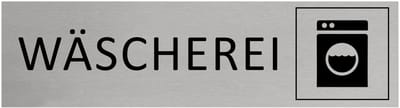 CombiCraft Aluminium Deurbordje "Wäscherei " 165x45mm met tape