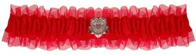 Kousenband grote maat - rood