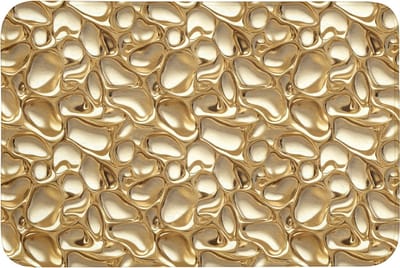Badmat 90x60 cm - Antislip - Abstract - Modern - Goud - Badmatten voor badkamer - Badkamermat - Douchemat - Badkamer mat