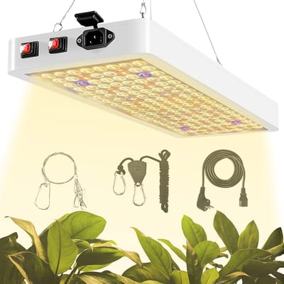 MUPOO LED Kweeklamp 50W - Dual Chip - Veg & Bloom Switch - Full Spectrum met UV & IR - Lumière de croissance - Energiezuinig - Inclusief Ophangsysteem