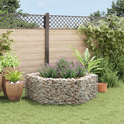 vidaXL - Gabion - plantenbak - verhoogd - zeshoekig - 160x140x50 - cm
