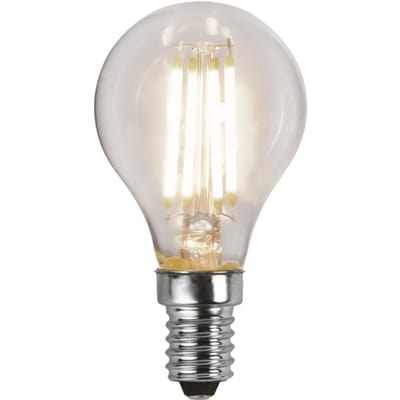 3 standen - Standaard bol - E14 - 4.2W - Warm Wit - 3000K - Filament - Helder