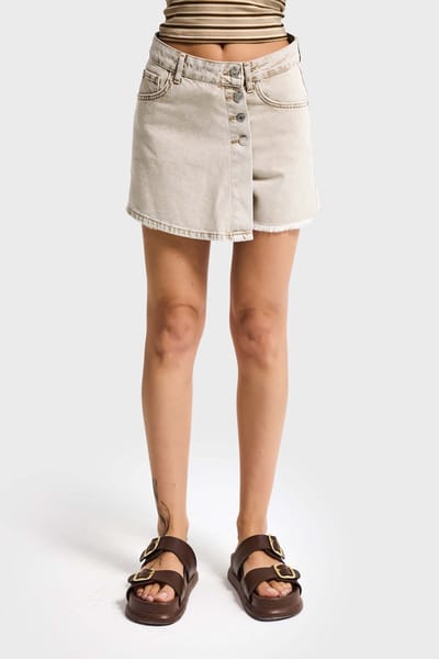 It's Basic - MINI DENIM SKORT - OAT