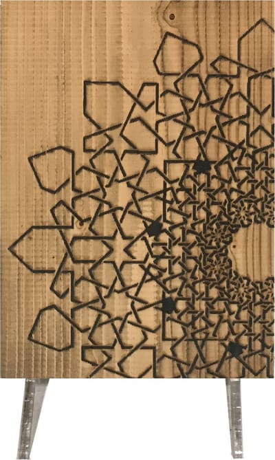Houten Wandbord met Islamitische Ster | Religie - Decoratie - Wanddecoratie Accessoires - Interieur - Hout Schilderij