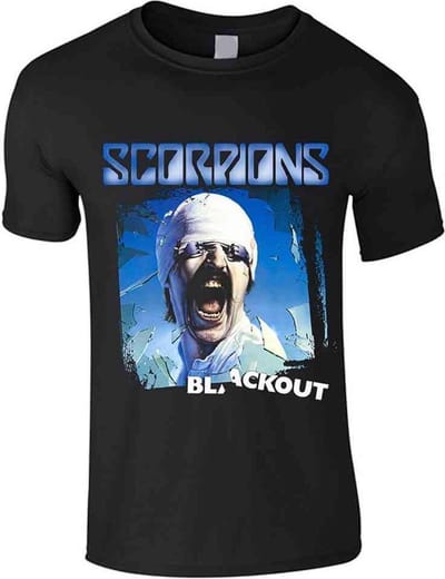 Scorpions Kinder Tshirt -Kids tm 10 jaar- Blackout Zwart