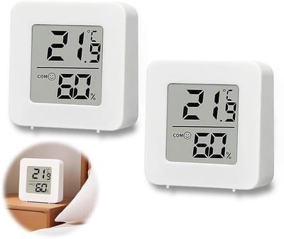 Solidchoice - Mini Thermometer en Hygrometer Set van 2 voor Binnengebruik