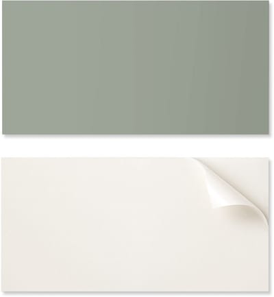Zelfklevend vinylpaneel met decoratieve print, 100x50 cm, grijsgroen.