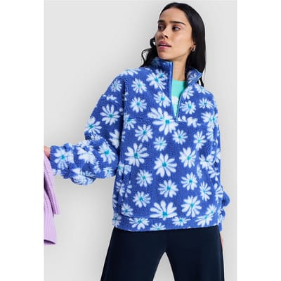Roxy Jive Talking Bonded Fleece Jas Blauw XS Vrouw