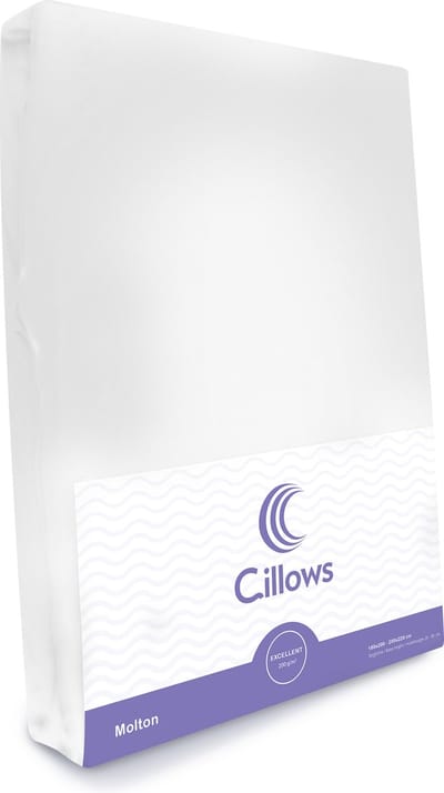 Cillows Premium Molton Hoeslaken voor Matras - Katoen (stretch) - 140x220 cm - (20 - 30 cm hoogte) - Wit