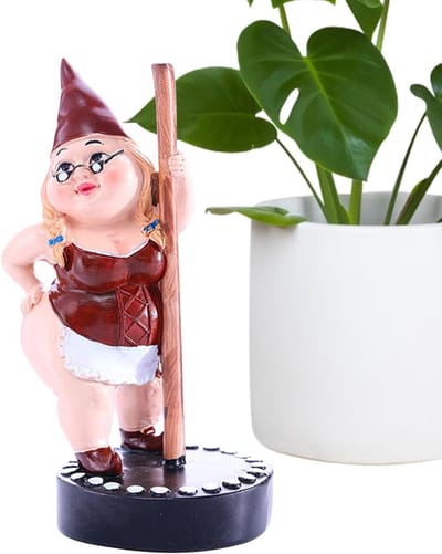 Dansende Tuinkabouter - Grappige Buitendecoratie - Tuin Decoreren - Beweegbare Armen - 17 x 8 x 8 cm