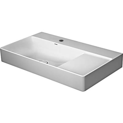 Duravit DuraSquare washbasin asymmetrical with tap hole 80 x 47 cm, basin left 2348800041