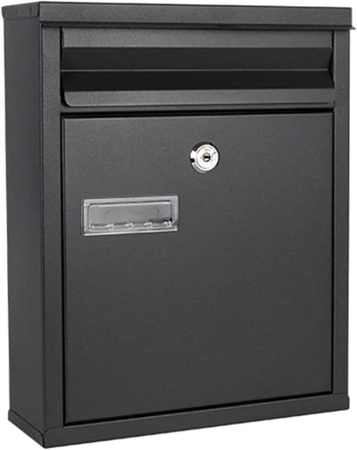 Gegalvaniseerde brievenbus - Pakketdoos muur - Post ontvangen - Volledige opening deur - 24 x 8 x 30 cm - Metaal