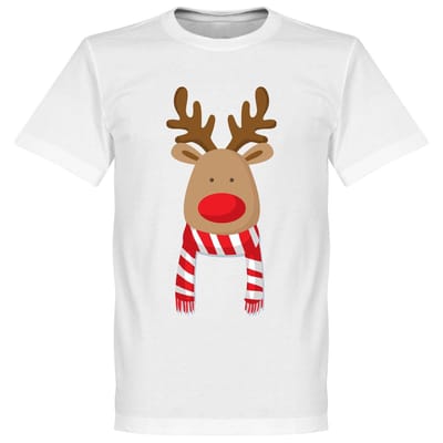 Reindeer Supporter T-Shirt - Rood/Wit - L