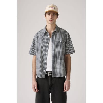 Levi's Short Sleeve Zandt Cropped Shirt Größe: M | Casual hemden Outlet | Herren