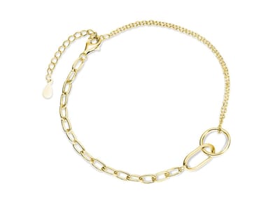 Armband dames Goudkleurig - Armband dames verguld - Ketting Echte Zilver - Amona Jewelry