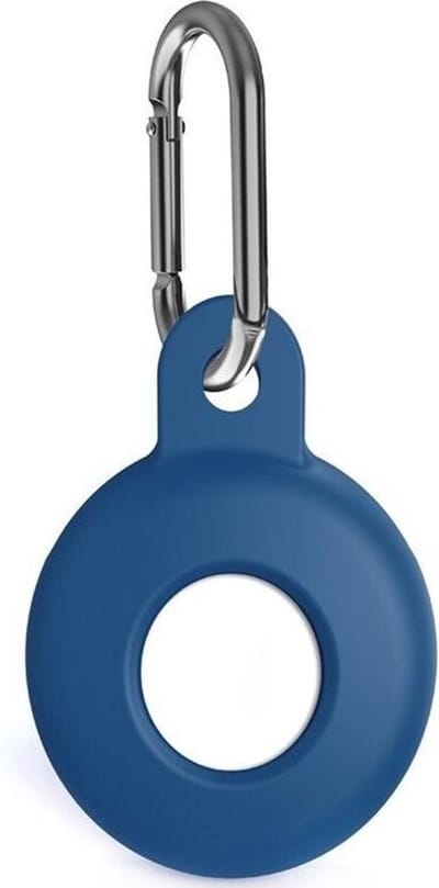 DrPhone AE1 – Zachte siliconen - Hoesje – Beschermhoes – Case – Geschikt voor Apple Airtag - Donker Blauw