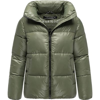 Marikoo dames winterjas Hazalee in puffer-stijl met glanzende look