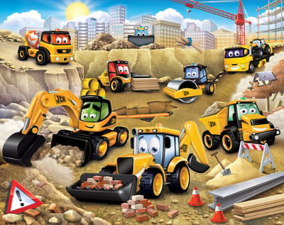 My First JCB - Landbouw Machines - Posterbehang - (305 x 244 cm) - (6 Panelen) (new)
