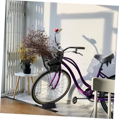 Fiets Voorwiel Steunblok - Stabiliteitsblok - Indoor Cycling - Antislip Ontwerp - 20CM Lengte - Zwart
