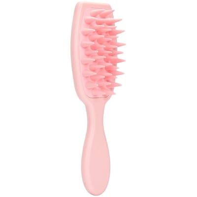 Verlengd handvat Zachte siliconenshampoo Hoofdhuidhaar Massager Haarwaskam Doucheborstel Bad Spa Massageborstel Schoonheidshaargereedschap roze