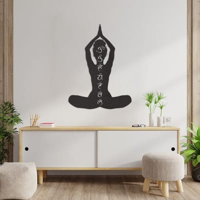 Wanddecoratie Chakras Budha - Muurdecoratie Chakras Budha - Muurdecoratie Hout - Wanddecoratie Hout - Muurdecoratie Woonkamer - Wanddecoratie Woonkamer - Wanddecoratie Industrieel - Wanddecoratie Dieren - Home Decor - Wall Line Art - 79 x 59 cm