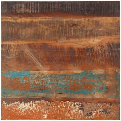 Tafelblad Vierkant - Tafelonderdeel Blad - Tafel Vernieuwen - Massief Gerecycled Hout - 60 x 60 cm - Veelkleurig