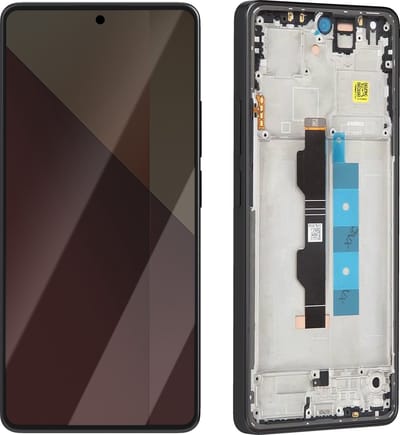 Xiaomi, Scherm + Kader voor Xiaomi Redmi Note 13 Pro 4G Midnight Black Origineel Service Pack, Zwart