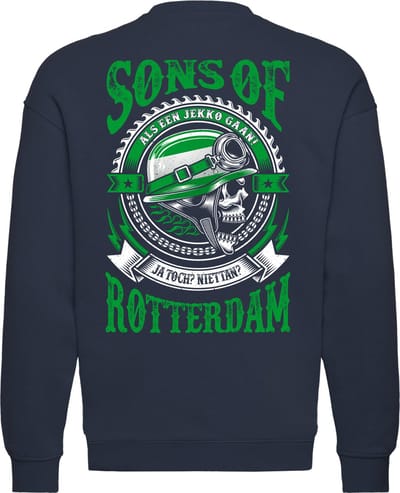 Sweater Sons Of Rotterdam | Kerstcadeau | Cadeau voor man | Vaderdag | Navy | maat XS