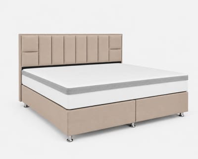 Opberg Boxspring Bellagio - 120x200 Compleet - Beige - Luxe Living Home