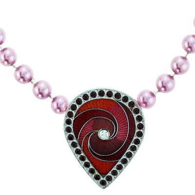 Behave - Roze ketting met hanger - Romantische stijl - Nikkelvrij