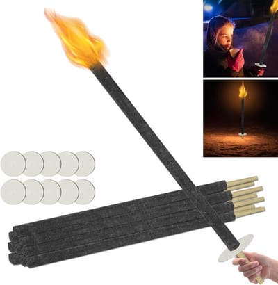 Wasfakkels Set - Outdoor Fakkels - Feestelijke Verlichting - 100 Minuten Brandtijd - 72cm Lang - Zwart