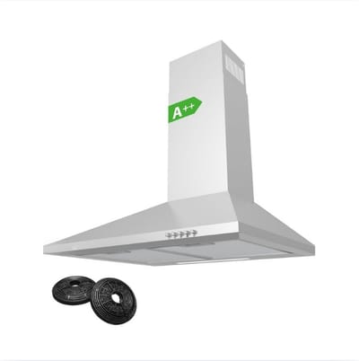 WNHB® Afzuigkap 60 cm – Energiezuinig – LED Verlichting – Sterke Zuigkracht – Zwart – 2 Ventilatiemodi
