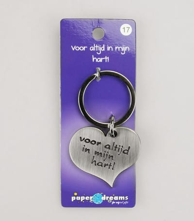 Hart sleutelhanger - In mijn hart