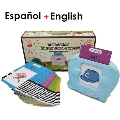 Jouets d'apprentissage par cartes flash pour l'éducation préscolaire Cartes flash parlantes pour enfants Apprentissage de l'anglais en maternelle Allemand Espagnol Français gray