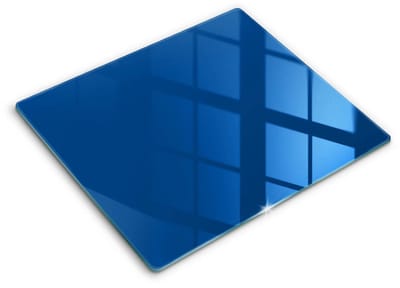 Wallfluent Glazen Snijplanken - Blauw Snijplanken Glas - 60 cm x 52 cm - Blauw Snijplanken van Glas - Hittebestendige Glazen Snijplank - Decoratieve Glazen Snijplank - Glazen Snijplank met Antislip