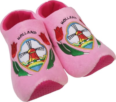 Klompsloffen roze molen - 36-38