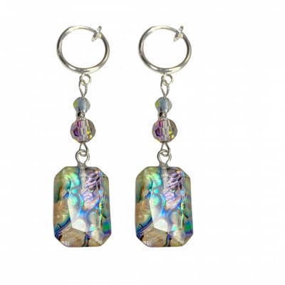 Klem oorbellen- olie- zilverkleuren-geen gaatje-Charme Bijoux
