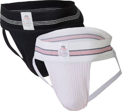MM Sports The Original No. 10 Jockstrap 3 inch Multipack 1x Black + 1x White - MAAT L - Heren Ondergoed - Jockstrap voor Man - Mannen Jock
