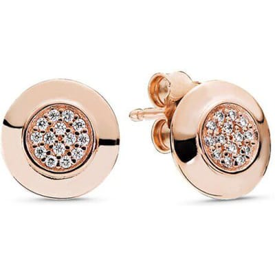 Authentieke 925 Sterling Zilveren Oorbellen Roze Madeliefje Bloem Stud Oorbellen Vrouwen Jubileum Verloving Sieraden Cadeau beige