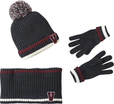 Vertbaudet Set - muts - sjaal - handschoenen - kind - geribbeld tricot