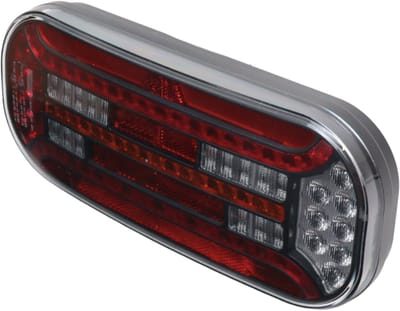 Achterlicht - Fristom FT-610 LED - links - 302x130x51 mm - met dynamische richtingaanwijzer - 100 cm losse draad aansluiting