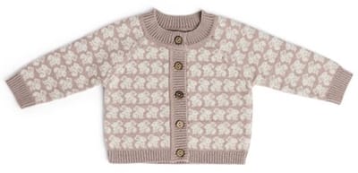 Merinowollen baby vest Finn - Poederroze - 68/74