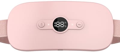 KZQ Draagbaar verwarmingskussen - Verlicht menstruatiepijn - 6 verwarmingsstanden en 6 massagestanden - Ingebouwde oplaadbare batterij - Ideaal cadeau voor vrouwen en jonge vrouwen - Zachte roze stof - Verlicht effectief menstruatiekrampen